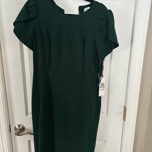 Calvin Klein Dark Green Midi Dress-NWT